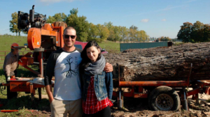 couple makes live edge furniture