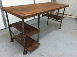 wood table rustic reclaimed wood desk