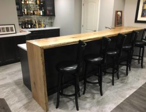 waterfall edge bar top