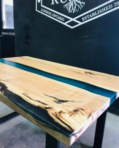 epoxy river resin table - Rustix Studio